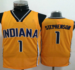 Indiana Pacers #1 Lance Stephenson Yellow Revolution 30 Authentic Jersey