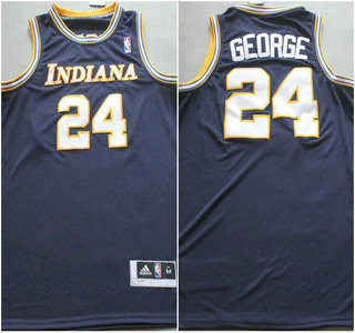 Indiana Pacers #24 Paul George Navy Blue Revolution 30 Swingman Jersey