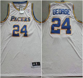 Indiana Pacers #24 Paul George White Revolution 30 Swingman Jersey
