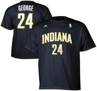 Indiana Pacers 24 Paul George Blue NBA Basketball T-Shirt