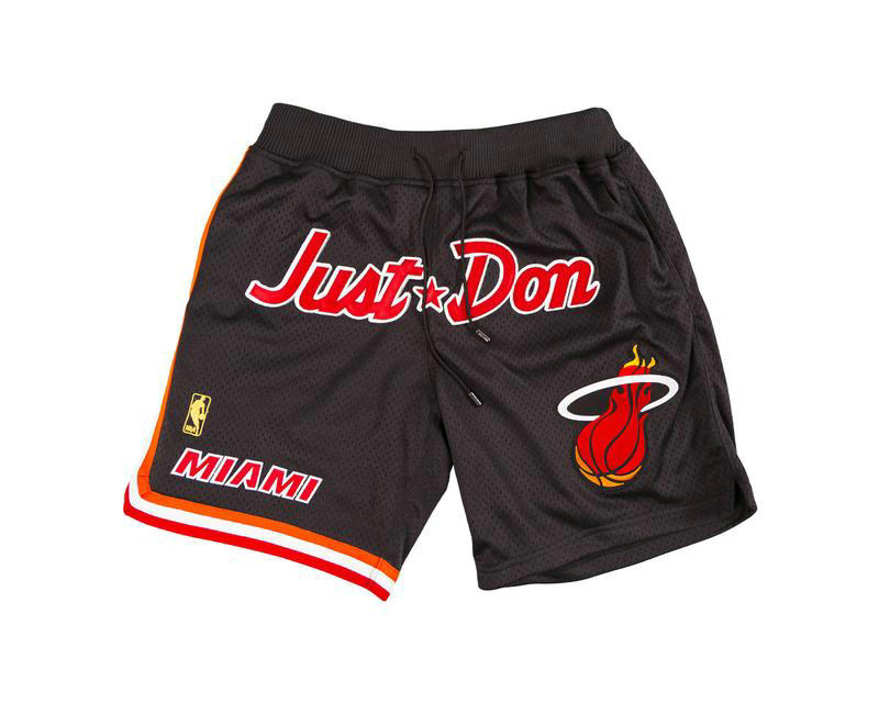 Just Don Shorts (Heat) Black JUST DON By Mitchell & Ness