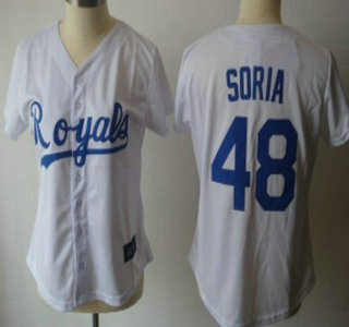 Kansas City Royals #48 Soria White Womens Jersey