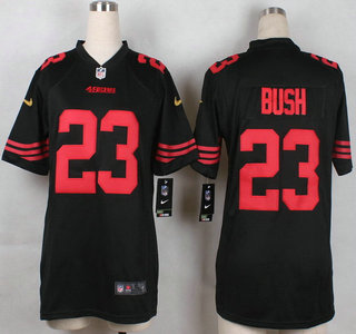 Kid's San Francisco 49ers #23 Reggie Bush 2015 Nike Black Game Jersey