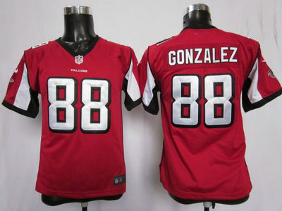 Nike Atlanta Falcons 88 Tony Gonzalez Red Game Kids Jersey