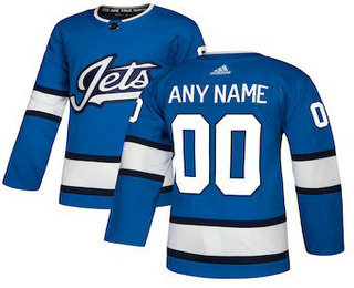Kids Winnipeg Jets adidas Blue Alternate Authentic Custom Jersey