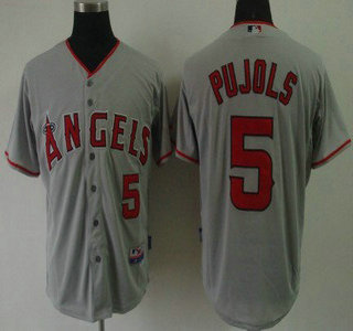 LA Angels of Anaheim #5 Albert Pujols Gray Kids Jersey
