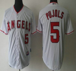LA Angels of Anaheim #5 Albert Pujols White Kids Jersey