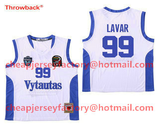 Lithuania Vytautas #99 LaVar Ball Basketball Stitched White Jersey