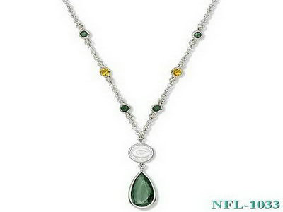 LogoArt Green Bay Packers Crystal Necklace