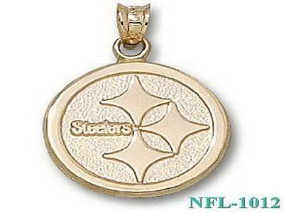 LogoArt Pittsburgh Steelers 10kt 58 Inch Gold Pendant