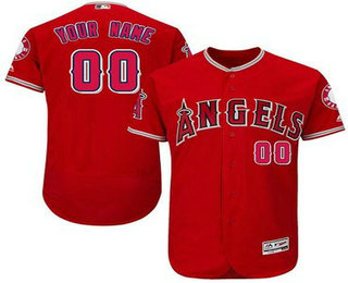 Los Angeles Angels Red Men's Customized Flexbase Jersey