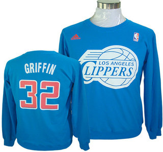 Los Angeles Clippers #32 Blake Griffin Blue Hoody
