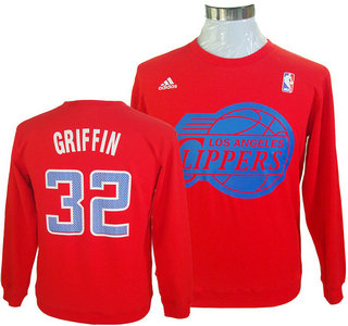 Los Angeles Clippers #32 Blake Griffin Red Hoody