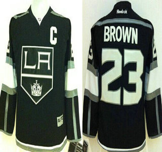Los Angeles Kings #23 Dustin Brown Black Kids Jersey
