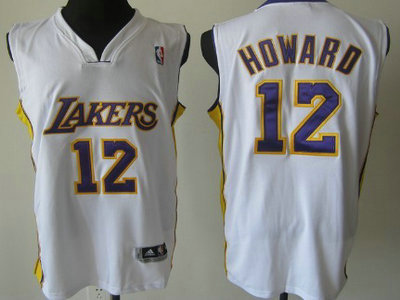 Los Angeles Lakers 12 Dwight Howard White NBA Basketball Jersey