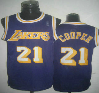 Los Angeles Lakers #21 Michael Cooper Purple Revolution 30 Authentic Jersey
