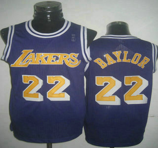 Los Angeles Lakers #22 Elgin Baylor Purple Revolution 30 Authentic Jersey