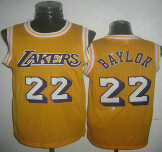 Los Angeles Lakers #22 Elgin Baylor Yellow Revolution 30 Authentic Jersey