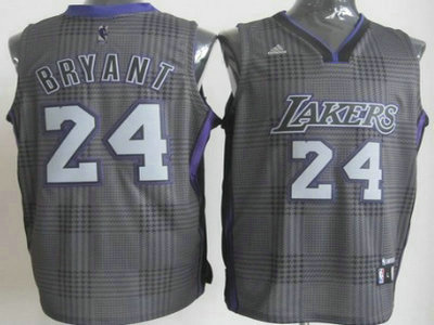 Los Angeles Lakers 24 Kobe Bryant Black Rhythm Fashion Jersey