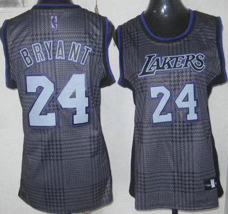 Los Angeles Lakers #24 Kobe Bryant Black Rhythm Fashion Revolution 30 Swingman Womens Jersey