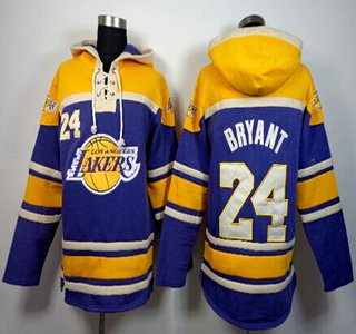 Los Angeles Lakers #24 Kobe Bryant Purple Hoody