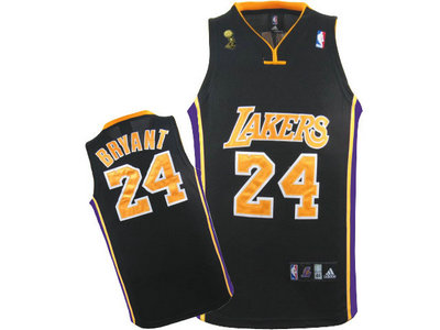 Los Angeles Lakers 24 Black Mamba Black champion Jersey