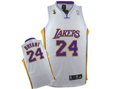 Los Angeles Lakers 24 Kobe Bryant White champion Jersey