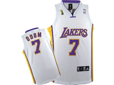 Los Angeles Lakers 7 Lamar Odom White champion Jersey