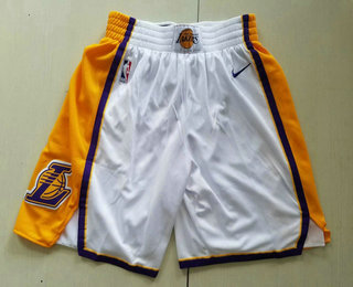 Los Angeles Lakers White Nike Swingman Shorts
