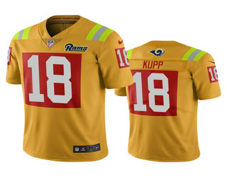 Los Angeles Rams #18 Cooper Kupp Gold Nike City Edition Jersey - Men