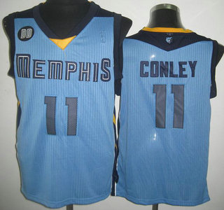 Memphis Grizzlies 11 Michael Conley Light Blue Revolution 30 Authentic Jersey