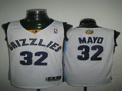 Memphis Grizzlies 32 O.J. Mayo WHITE Home Jersey