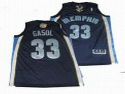 Memphis Grizzlies 33 GASOL DK BLUE Jersey