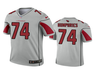 Men's  Arizona Cardinals #74 D.J. Humphries Silver Inverted Legend Jersey