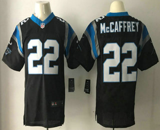 Men's 2017 NFL Draft Carolina Panthers #22 Christian McCaffrey Black Team Color Stitched NFL Nike Elite Jersey