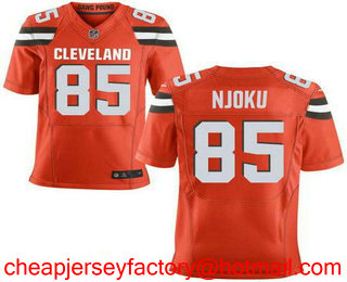 Men's 2017 NFL Draft Cleveland Browns #85 David Njoku Orange Alternate Stitched NFL Nike Elite Jersey