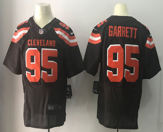 Men's 2017 NFL Draft Cleveland Browns #95 Myles Garrett Brown Team Color Stitched NFL Nike Elite Jersey