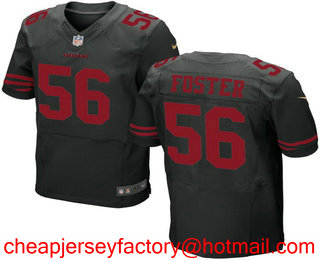 Men's 2017 NFL Draft San Francisco 49ers #56 Reuben Foster Black Alternate Stitched NFL Nike Elite Jersey