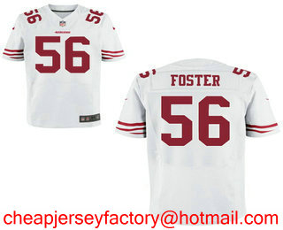 Men's 2017 NFL Draft San Francisco 49ers #56 Reuben Foster White Road Stitched NFL Nike Elite Jersey