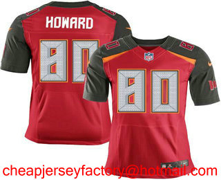 Men's 2017 NFL Draft Tampa Bay Buccaneers #80 O. J. Howard Red Team Color Stitched NFL Nike Elite Jersey
