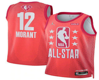 Men's 2022 All-Star #12 Ja Morant Maroon Stitched Basketball Jersey