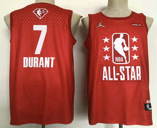 Men's 2022 All-Star Brooklyn Nets #7 Kevin Durant Red Stitched Basketball Jersey