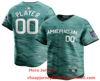 Men's ACTIVE PLAYER Custom Teal 2023 All-star Cool Base Stitched MLB Jersey