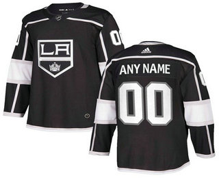 Men's Adidas Kings Personalized Authentic Black Home NHL Jersey
