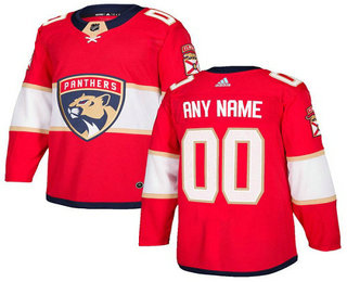 Men's Adidas Panthers Personalized Authentic Red Home NHL Jersey
