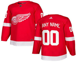 Men's Adidas Red Wings Personalized Authentic Red Home NHL Jersey