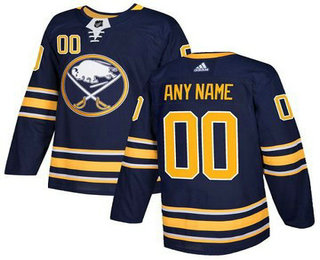 Men's Adidas Sabres Personalized Authentic Navy Blue Home NHL Jersey