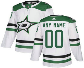 Men's Adidas Stars Personalized Authentic White Road NHL Jersey