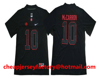 Men's Alabama Crimson Tide #10 A.J. McCarron Vapor Limited Black Shadow College Football Stitched NCAA Jersey