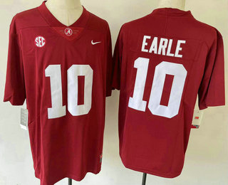 Men's Alabama Crimson Tide #10 JoJo Earle Limited Red College Football Jersey